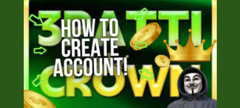 3Patti Crown registration guide showing account creation steps